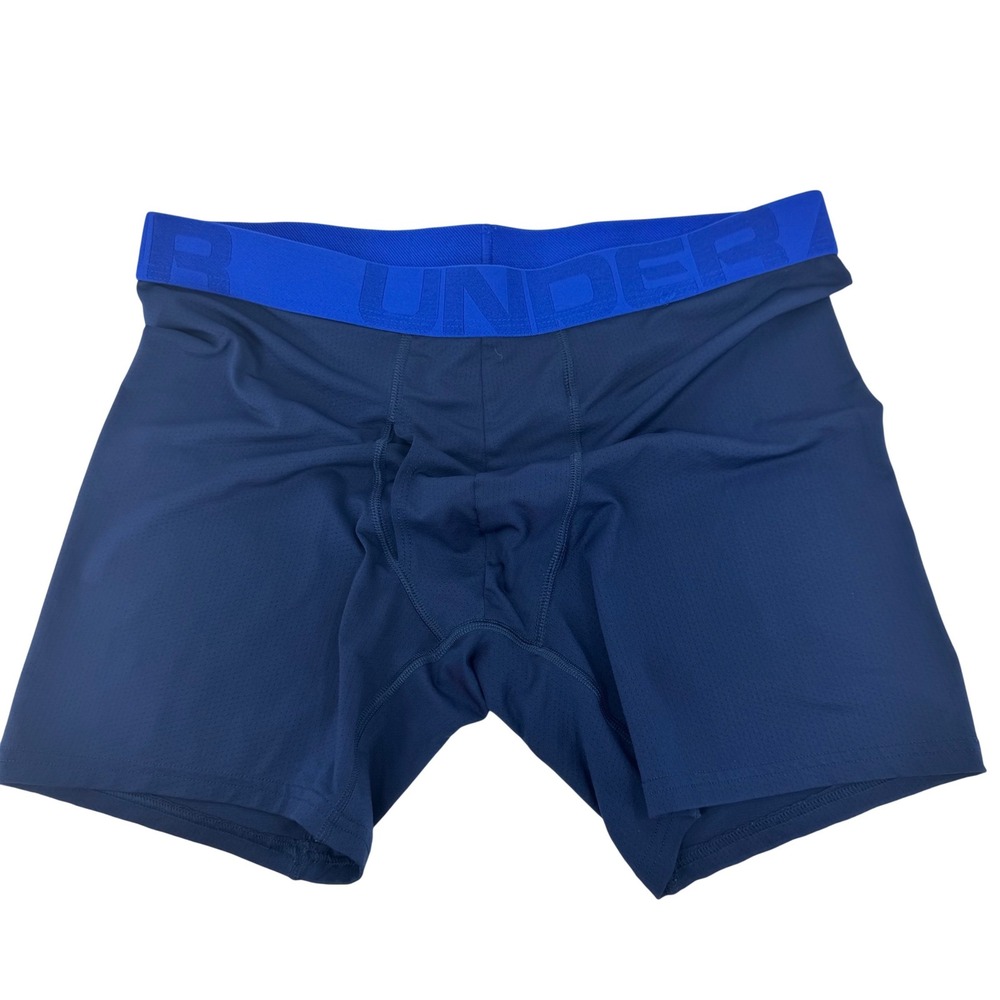 Under Armour Men‎ Tech Boxer Briefs Navy Blue Size LG